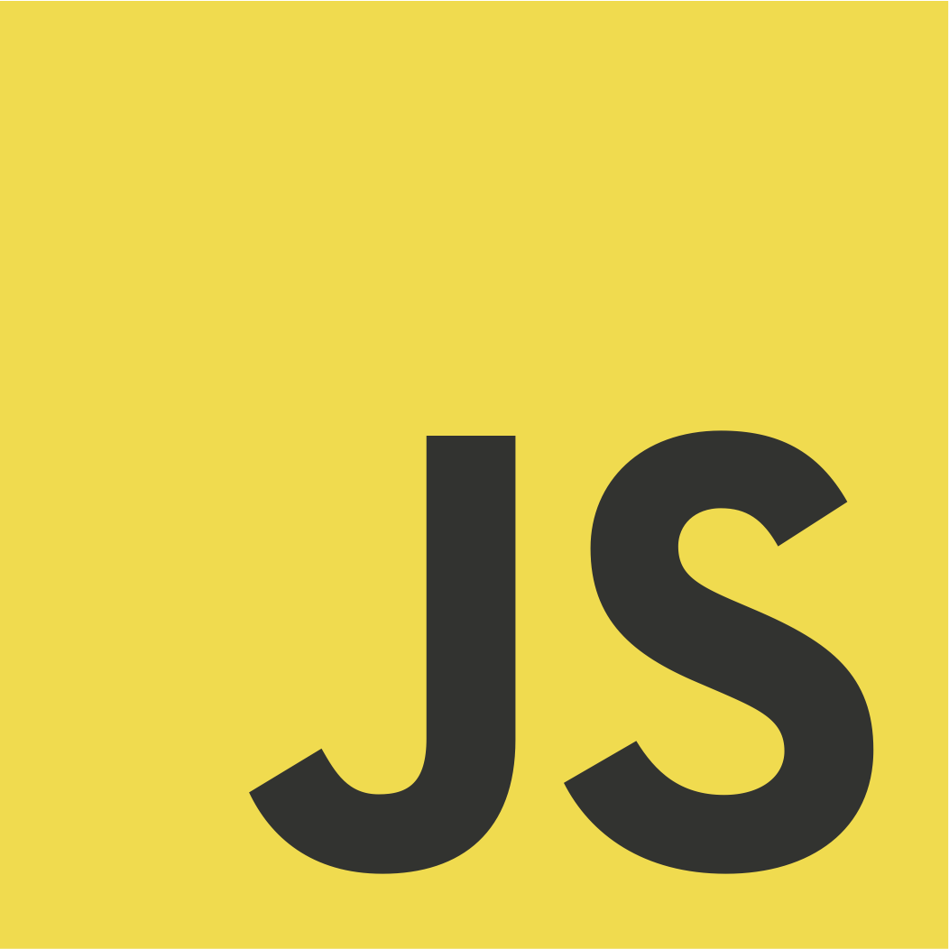 An image of the JavaScript logo.
