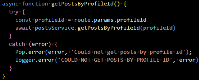 An image of some JavaScript code flying across the screen from right to left.